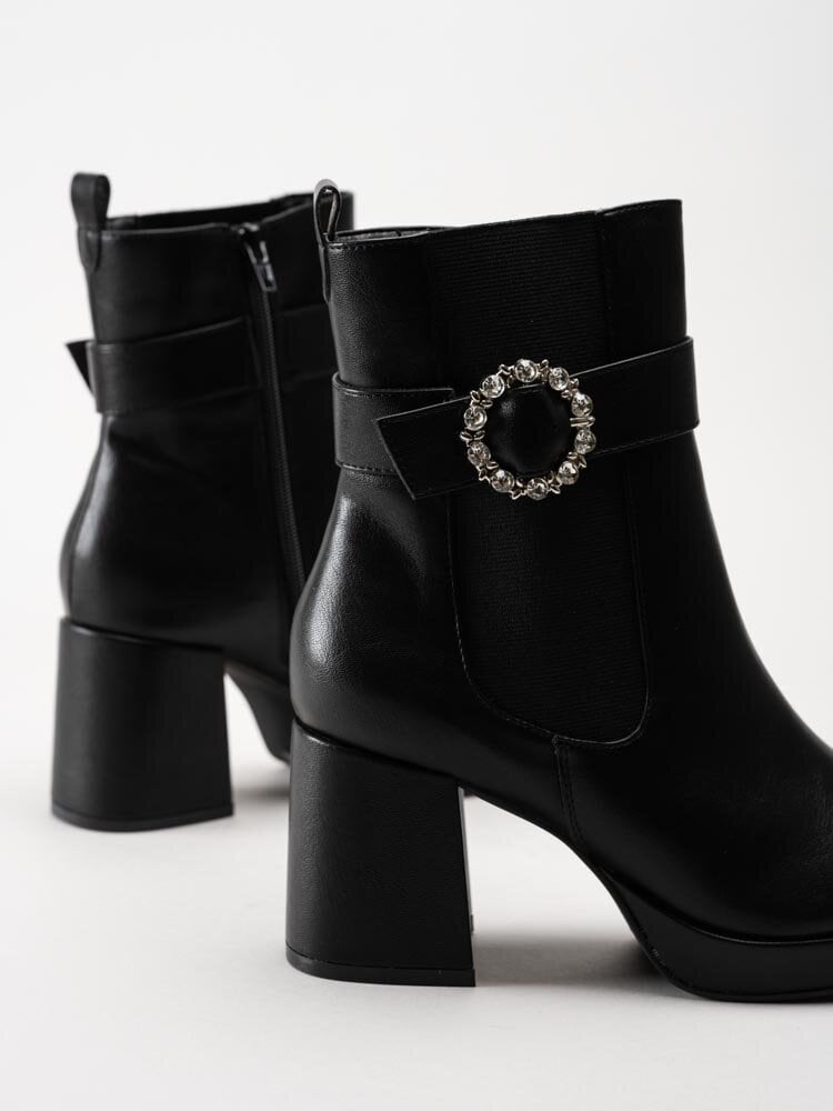 Duffy - Svarta platåboots i skinnimitation