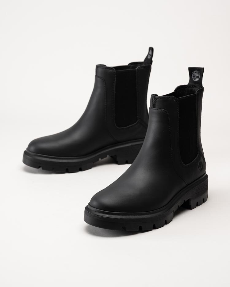 Timberland - Cortina Valley - Svarta chelsea boots i skinn