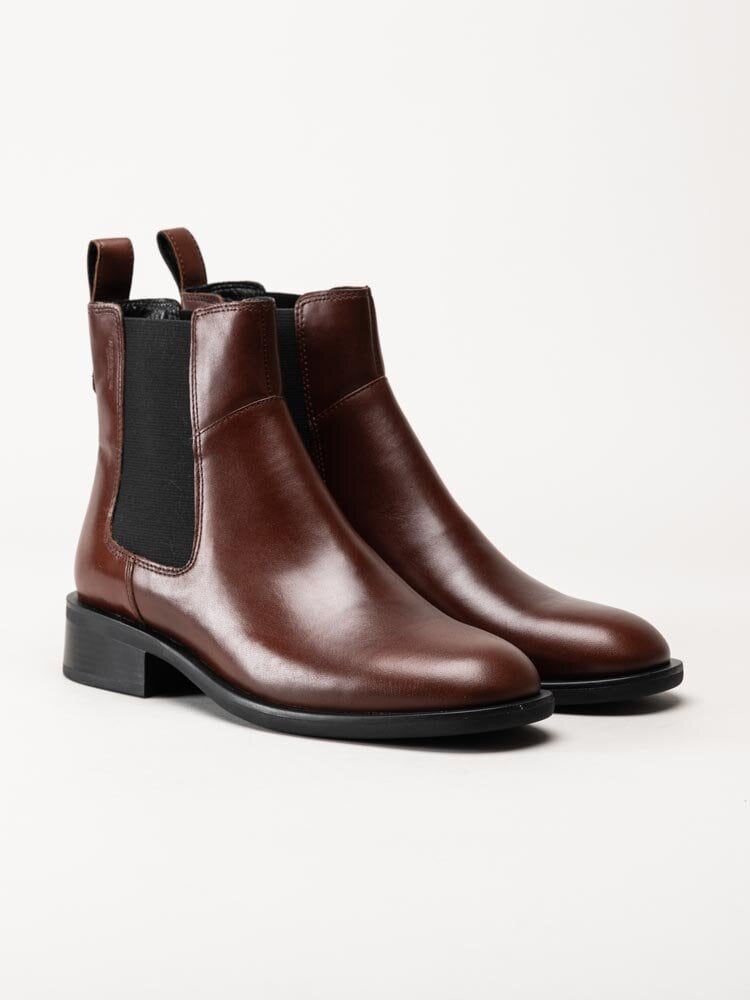 Vagabond - Sheila - Bruna chelsea boots i skinn