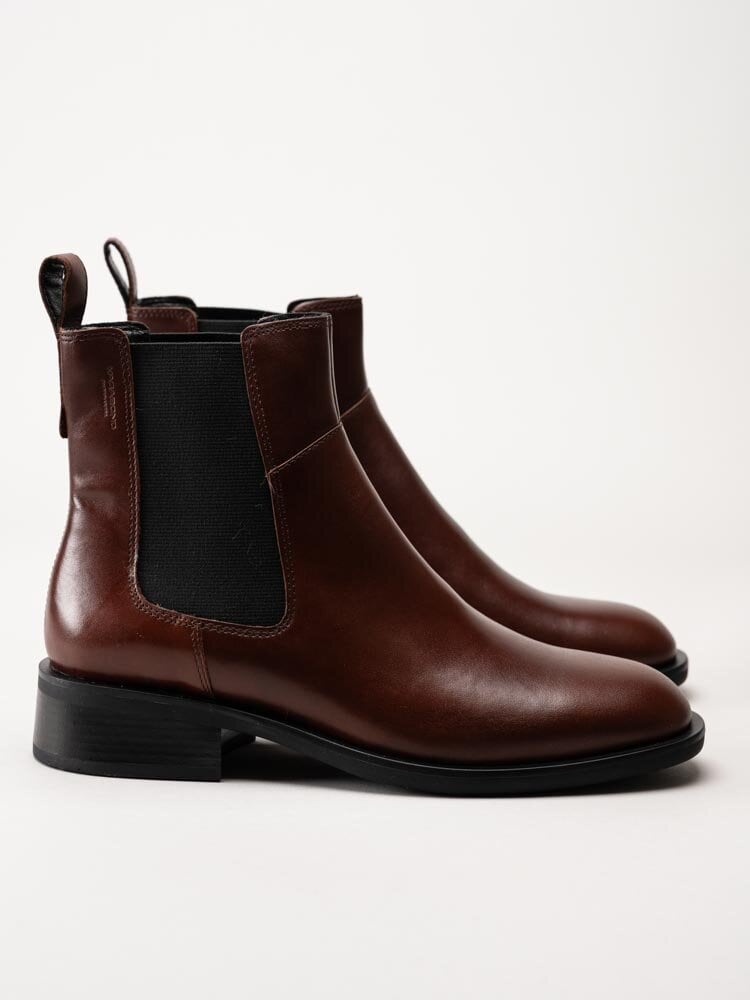 Vagabond - Sheila - Bruna chelsea boots i skinn