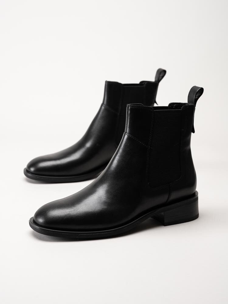 Vagabond - Sheila - Svarta chelsea boots i skinn