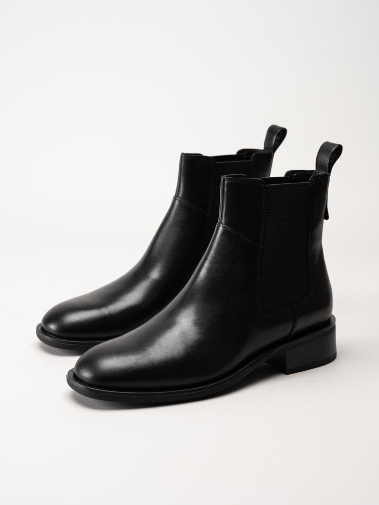 Vagabond - Sheila - Svarta chelsea boots i skinn