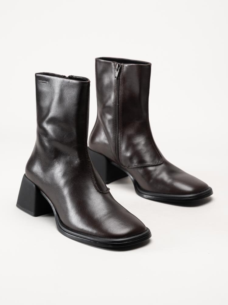 Vagabond - Ansie - Mörkbruna boots i skinn