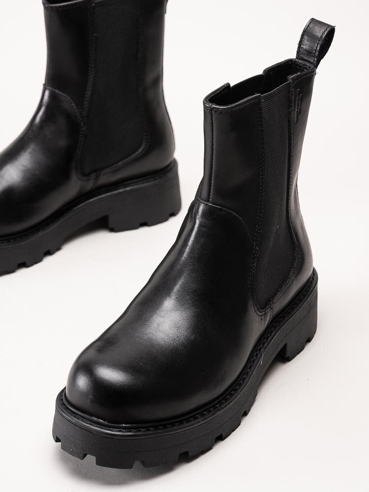 Vagabond - Cosmo 2.0 - Svarta chelsea boots i skinn
