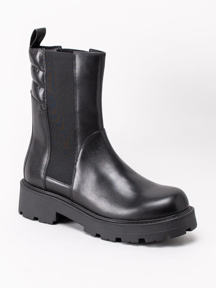 Vagabond - Cosmo 2.0 - Svarta höga chelsea boots i skinn