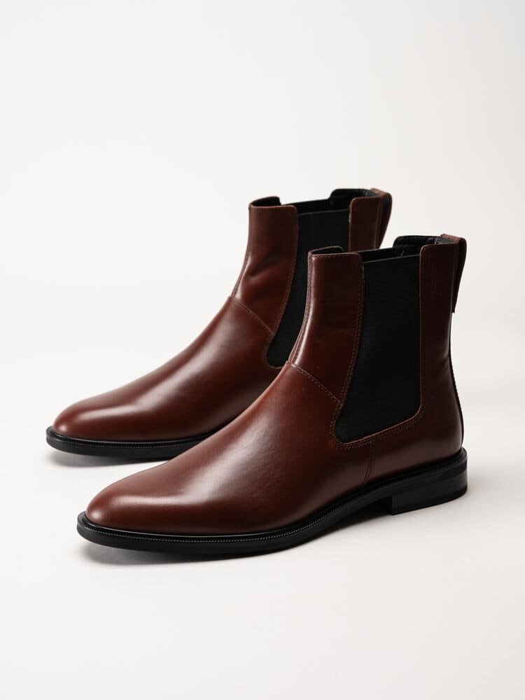 Vagabond - Frances 2.0 - Bruna chelsea boots i skinn