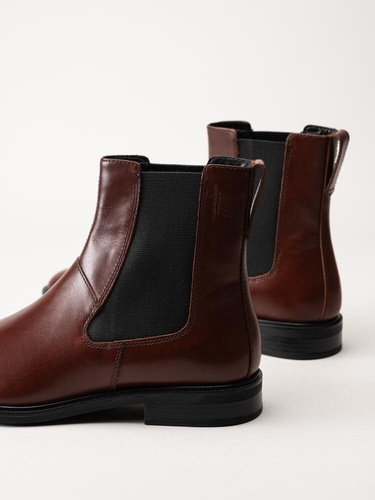 Vagabond - Frances 2.0 - Bruna chelsea boots i skinn