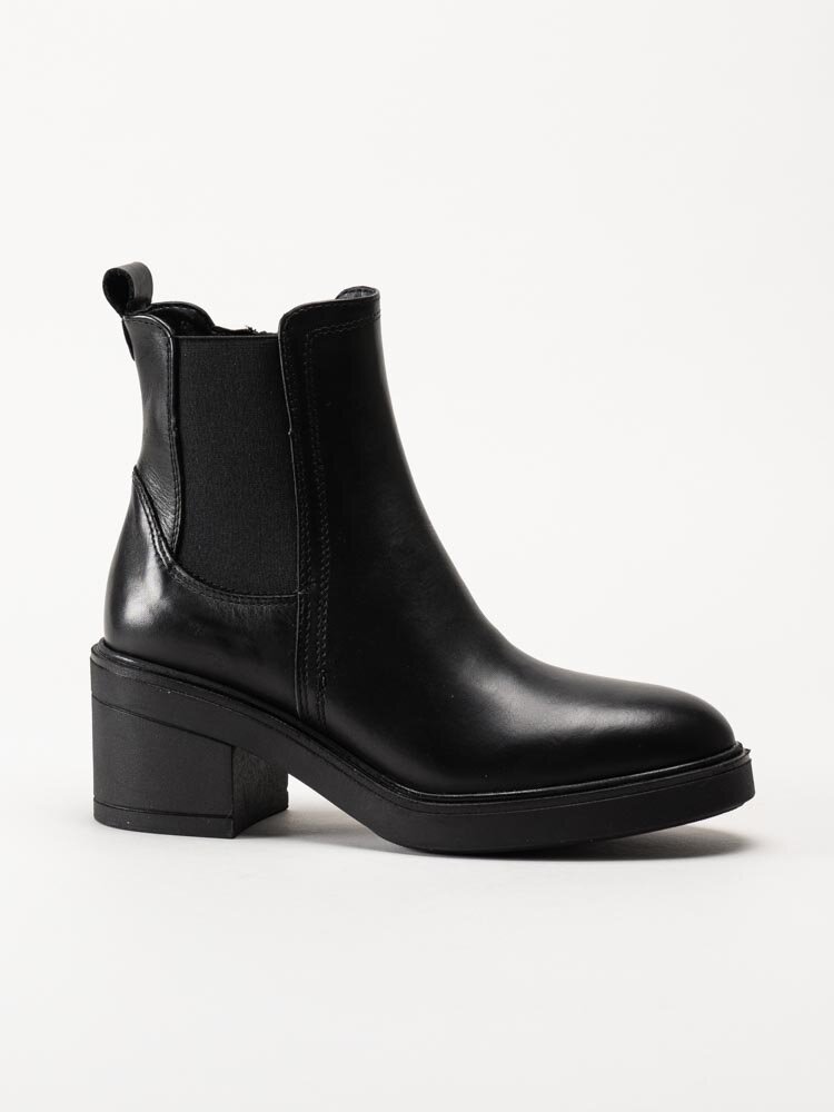 Tamaris - Svarta chelsea boots i skinn