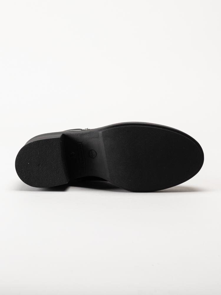 Tamaris - Svarta chelsea boots i skinn