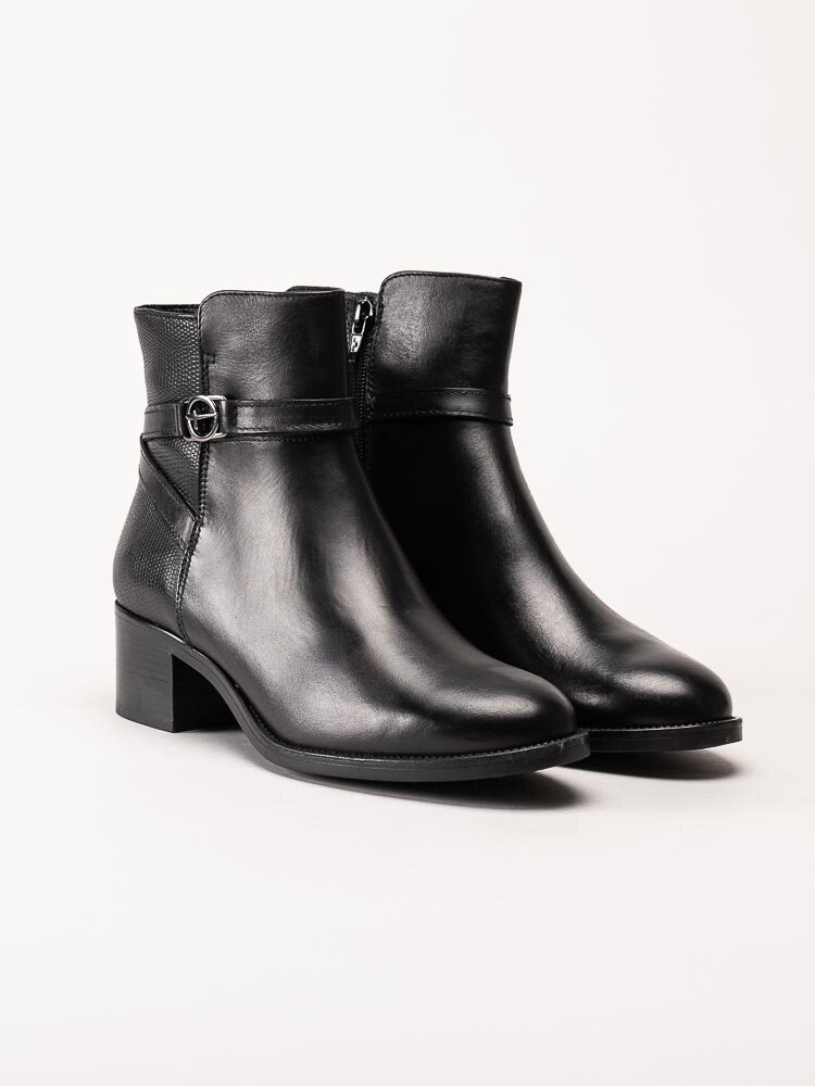 Tamaris - Svarta jodhpurs i skinn