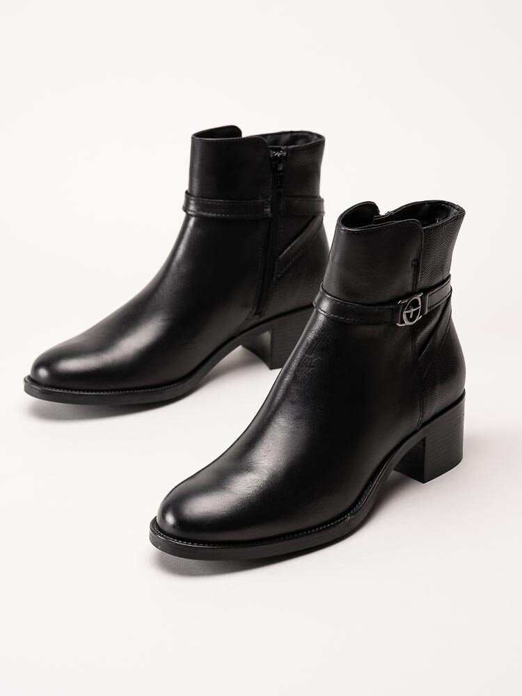 Tamaris - Svarta jodhpurs i skinn