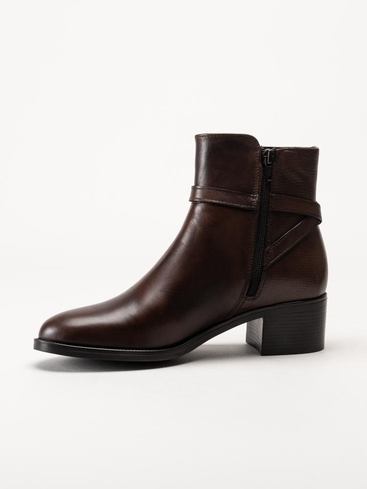 Tamaris - Mörkbruna jodhpurs i skinn