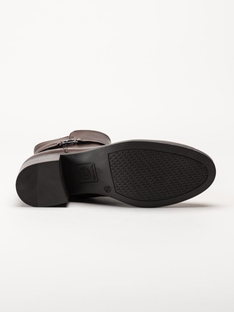 Tamaris - Mörkbruna jodhpurs i skinn