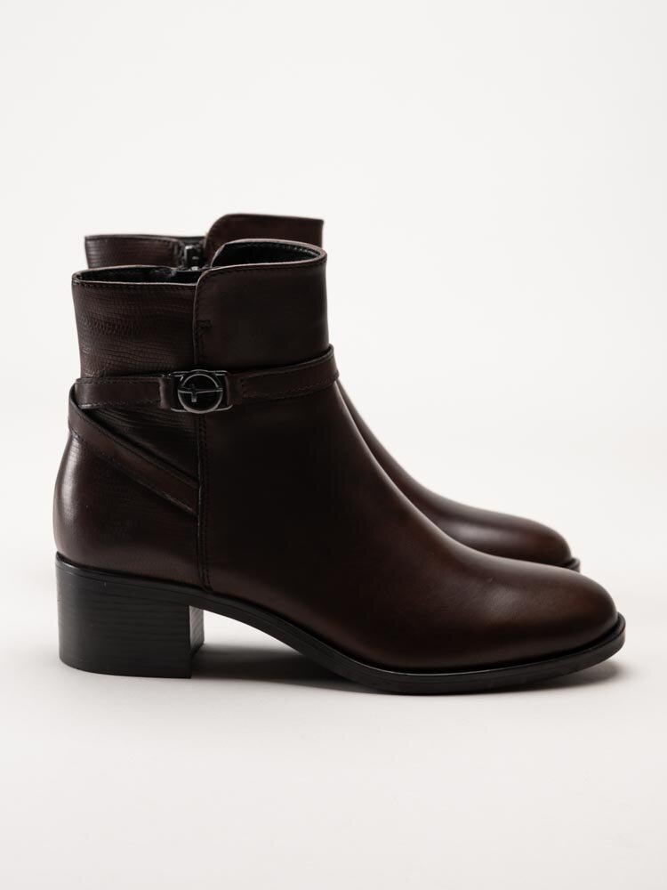 Tamaris - Mörkbruna jodhpurs i skinn
