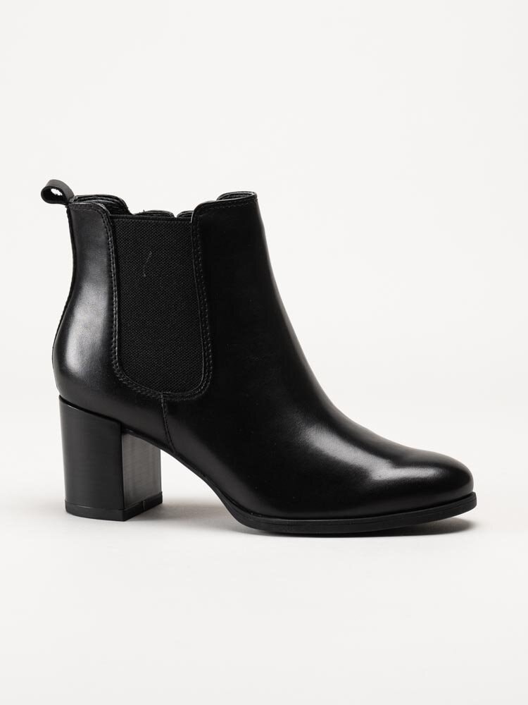 Tamaris - Svarta chelsea boots i skinn