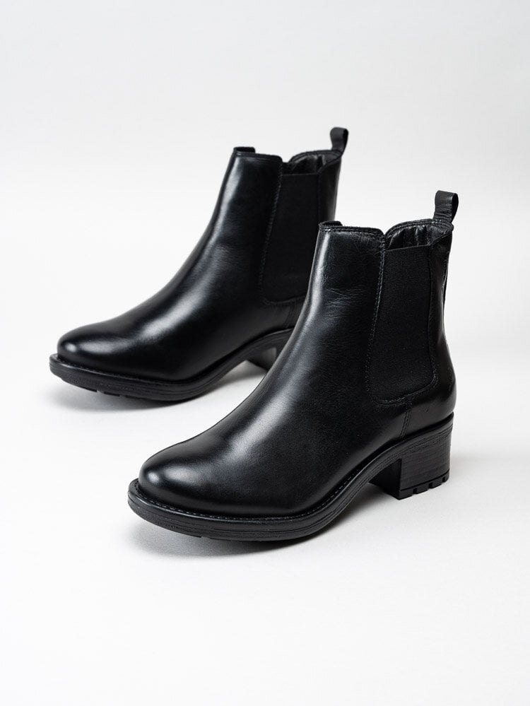 Rosa Negra - Svarta chelsea boots i skinn