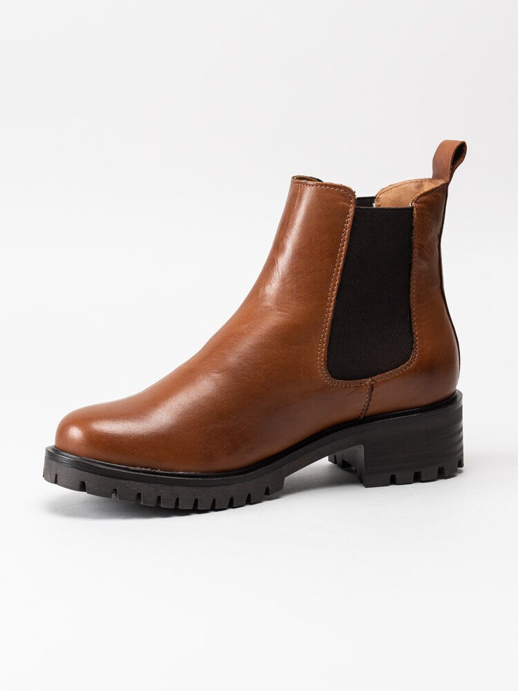 Rosa Negra - Bruna fodrade chelsea boots i skinn