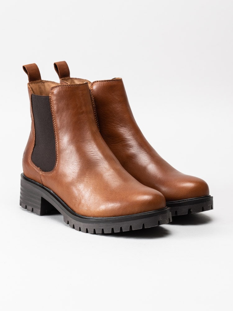 Rosa Negra - Bruna fodrade chelsea boots i skinn