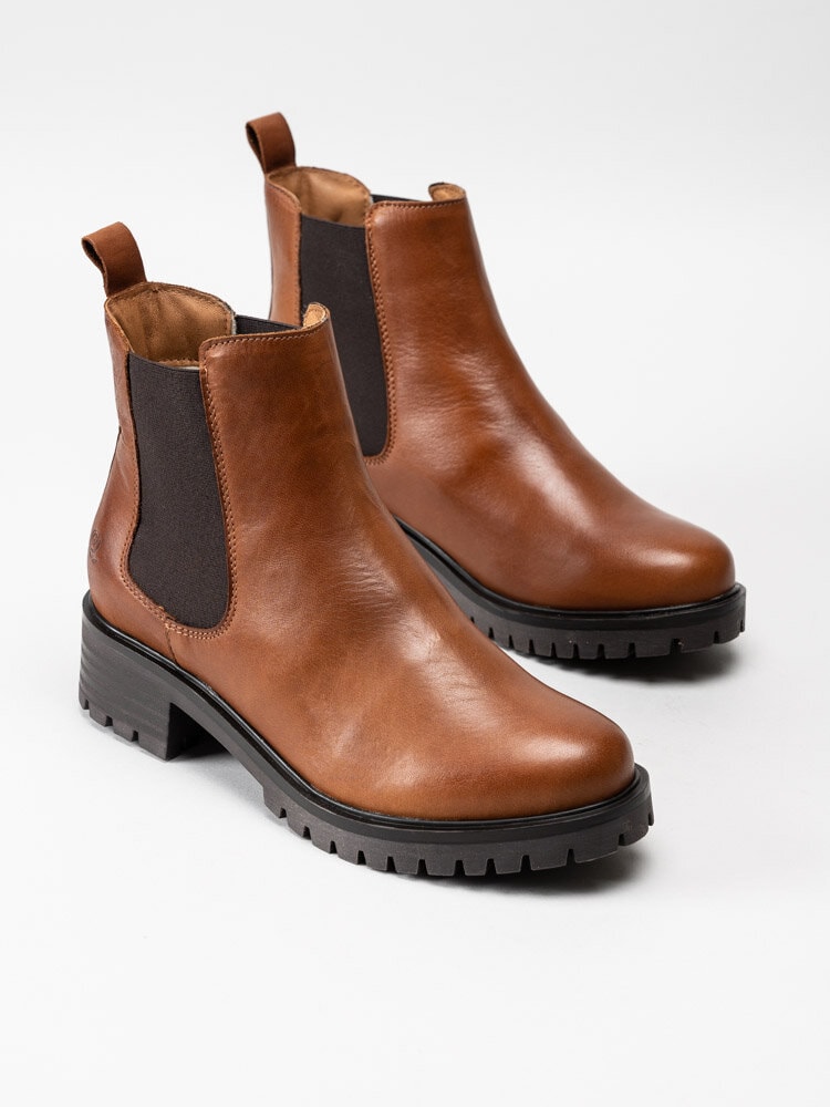 Rosa Negra - Bruna fodrade chelsea boots i skinn