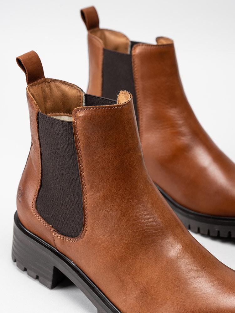 Rosa Negra - Bruna fodrade chelsea boots i skinn