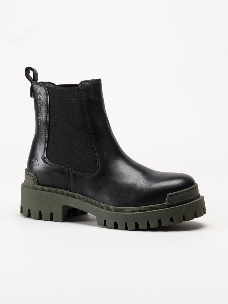 Rosa Negra - Svarta chelsea boots i skinn