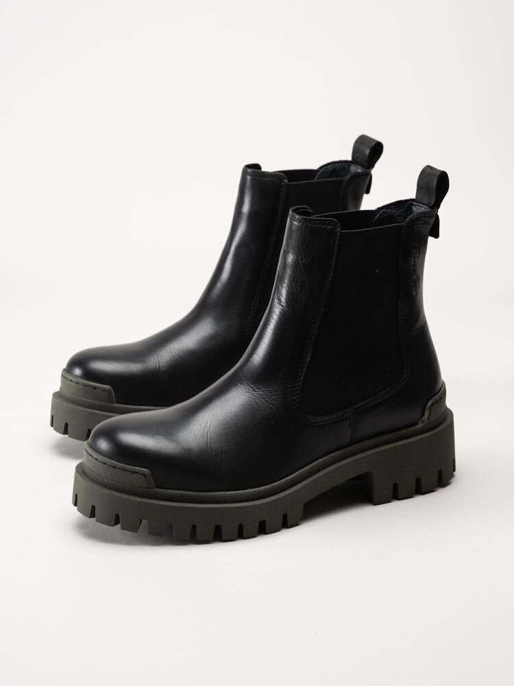 Rosa Negra - Svarta chelsea boots i skinn