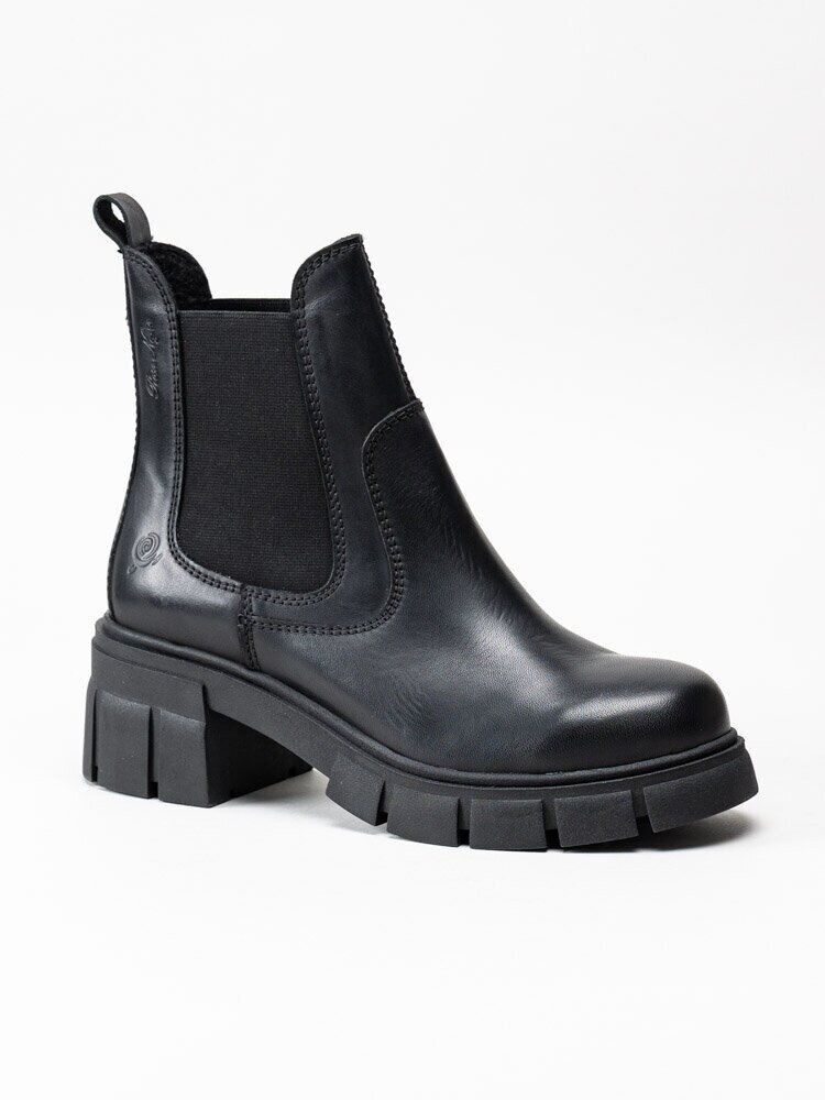 Rosa Negra - Svarta grova chelsea boots i skinn