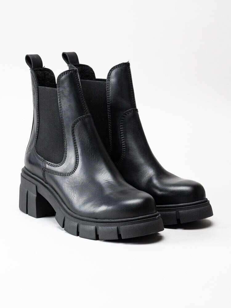 Rosa Negra - Svarta grova chelsea boots i skinn