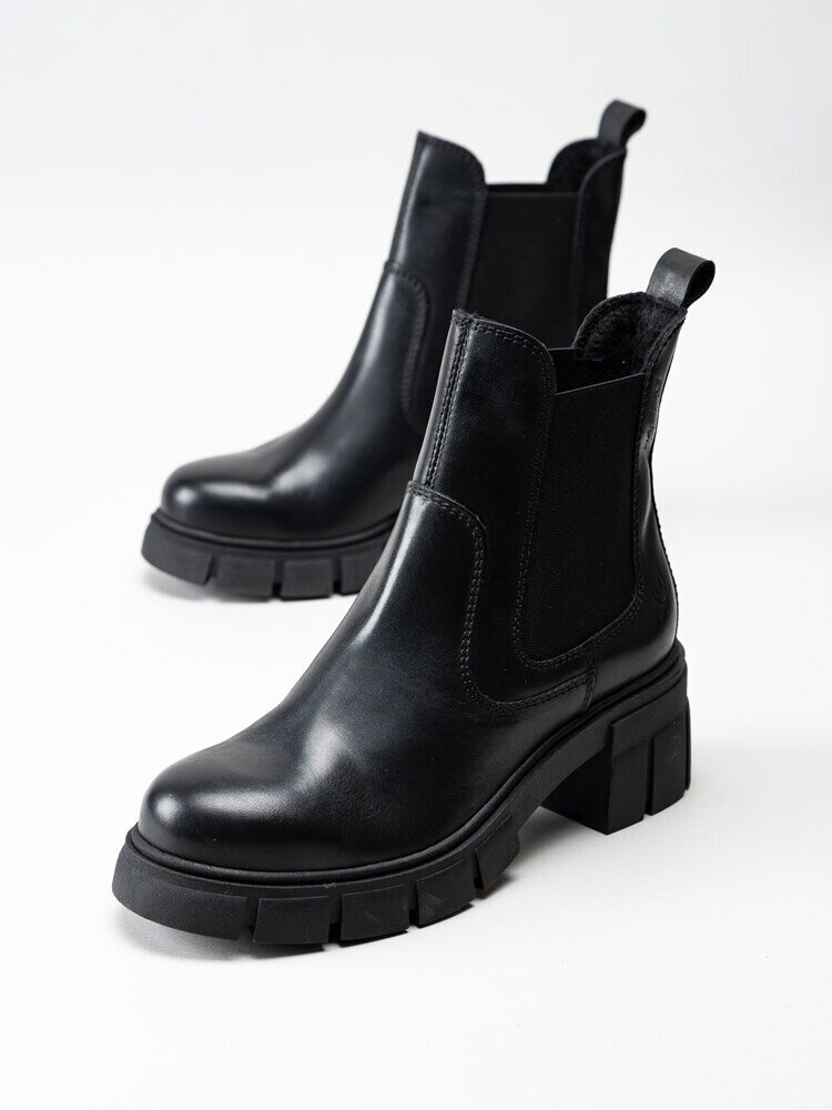 Rosa Negra - Svarta grova chelsea boots i skinn