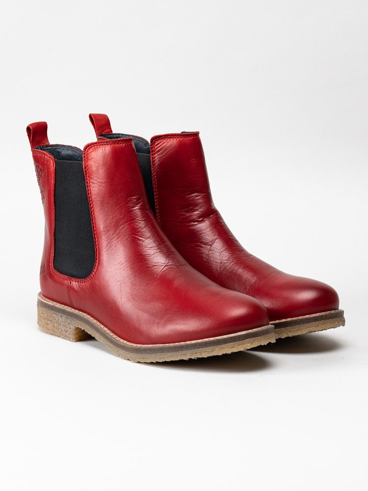 Rosa Negra - Röda chelsea boots i skinn