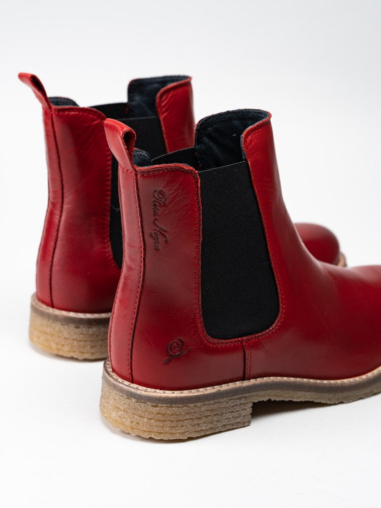 Rosa Negra - Röda chelsea boots i skinn