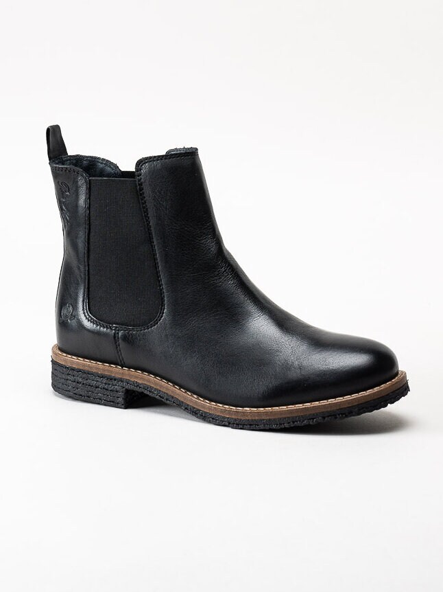 Rosa Negra - Svarta chelsea boots i skinn