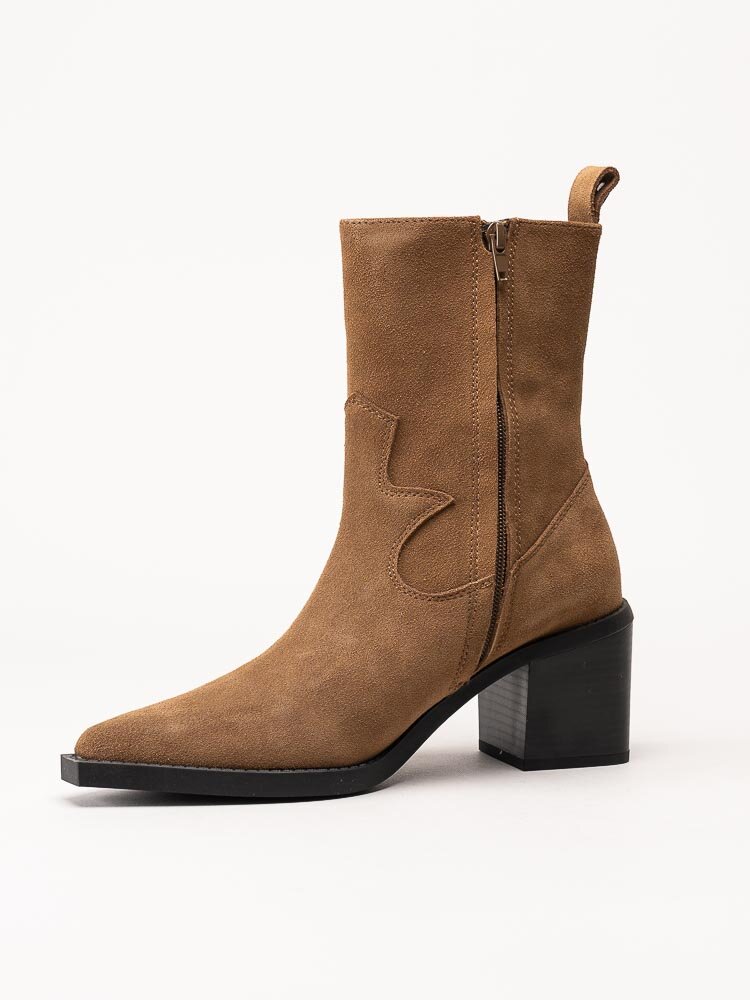 Philip Hog - Dalia - Ljusbruna westerninspirerade boots i mocka