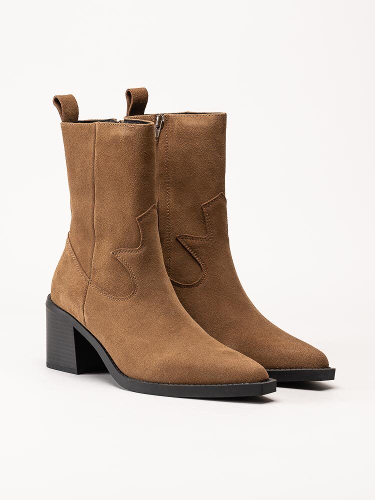 Philip Hog - Dalia - Ljusbruna westerninspirerade boots i mocka