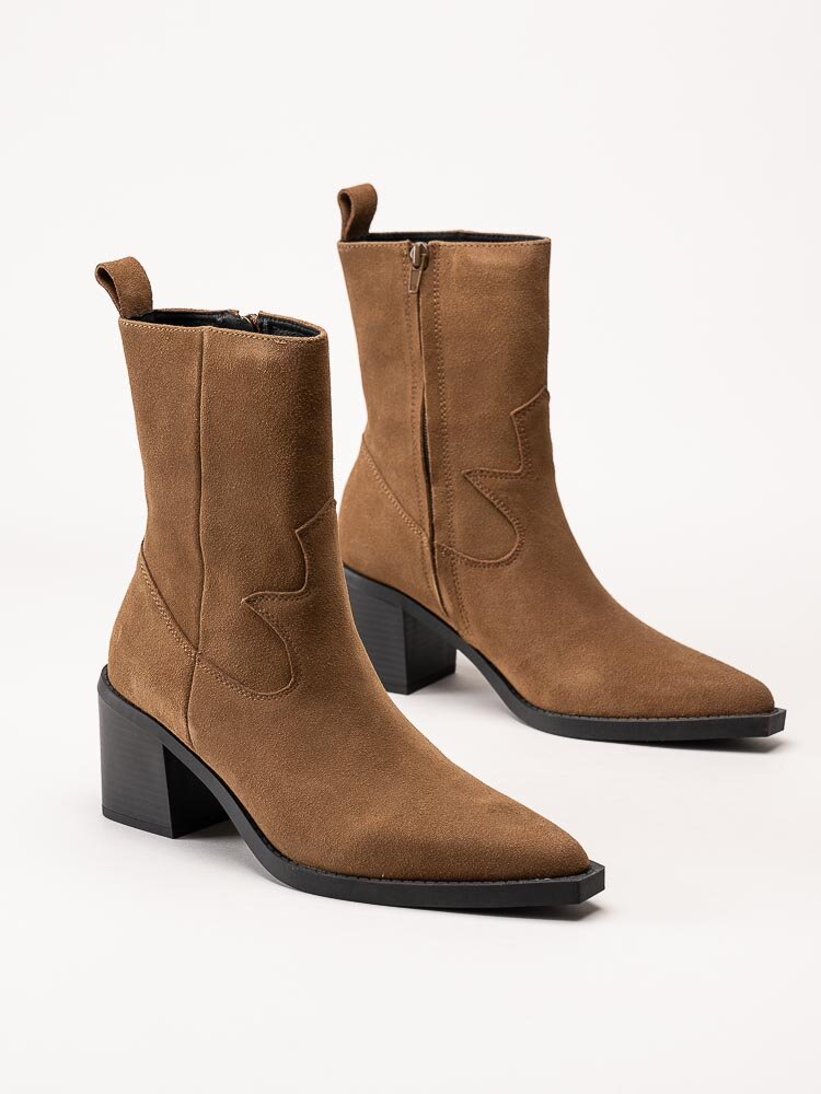 Philip Hog - Dalia - Ljusbruna westerninspirerade boots i mocka