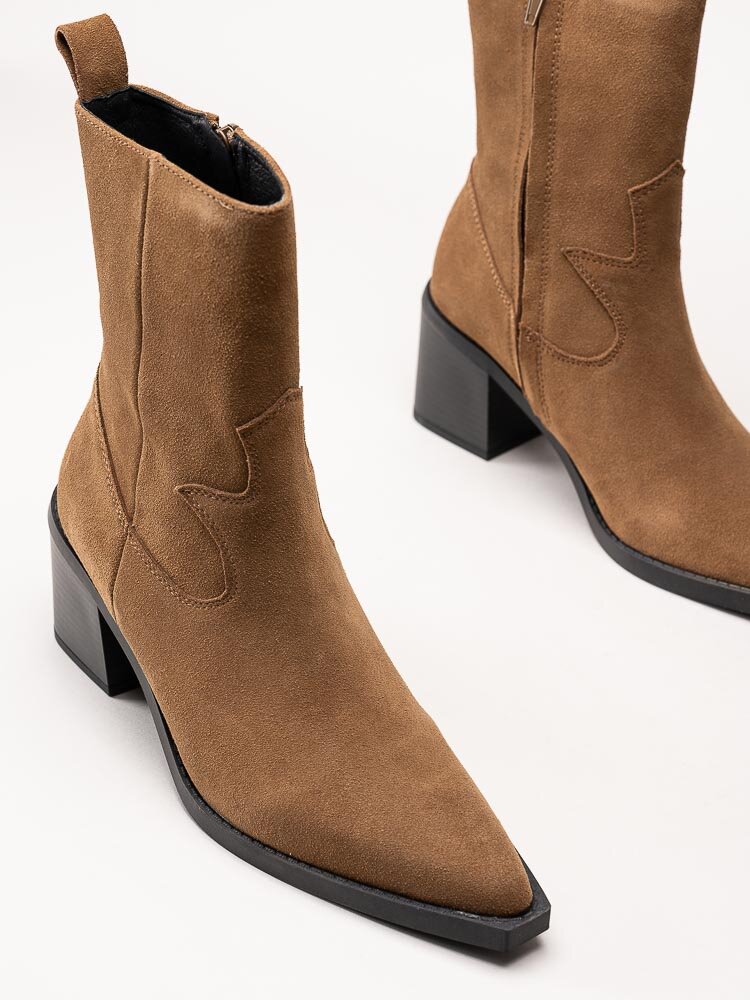 Philip Hog - Dalia - Ljusbruna westerninspirerade boots i mocka