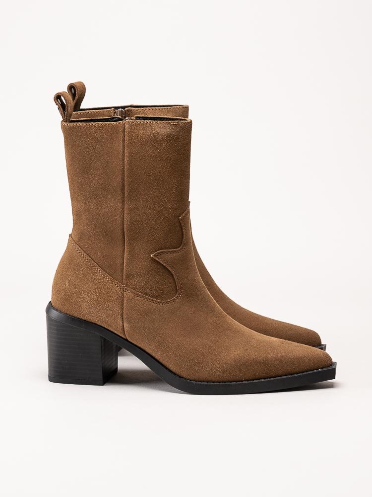 Philip Hog - Dalia - Ljusbruna westerninspirerade boots i mocka