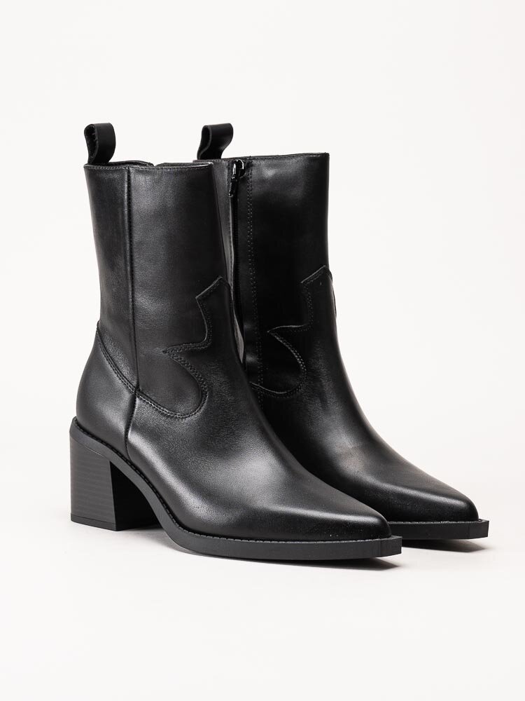 Philip Hog - Dalia - Svarta westerninspirerade boots i skinn