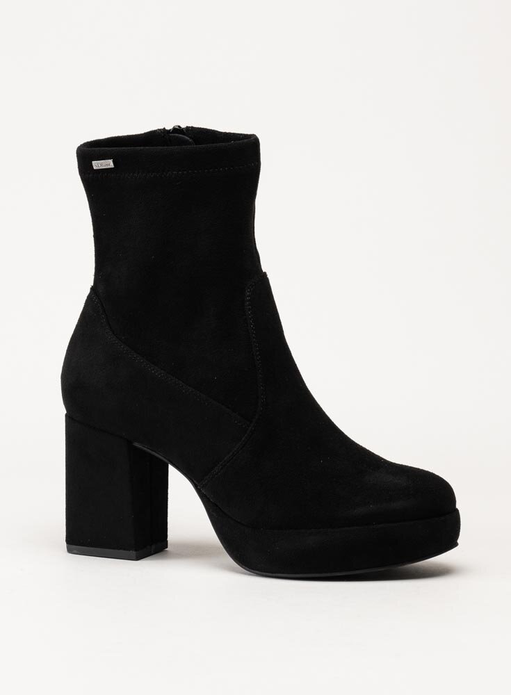 S.Oliver - Svarta platåboots i mockaimitation