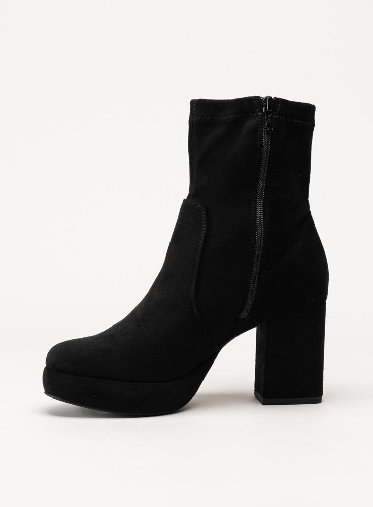 S.Oliver - Svarta platåboots i mockaimitation