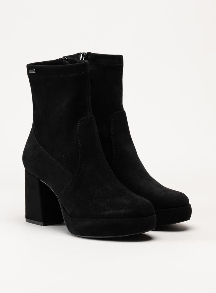 S.Oliver - Svarta platåboots i mockaimitation