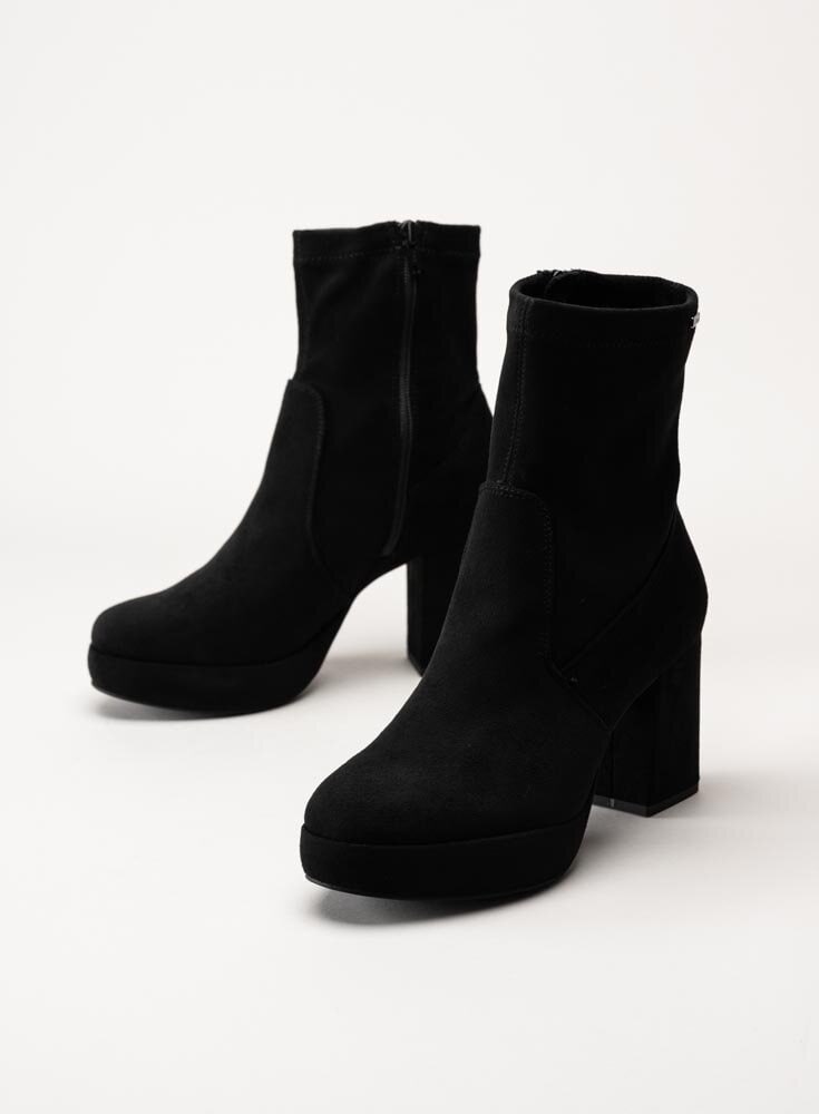 S.Oliver - Svarta platåboots i mockaimitation