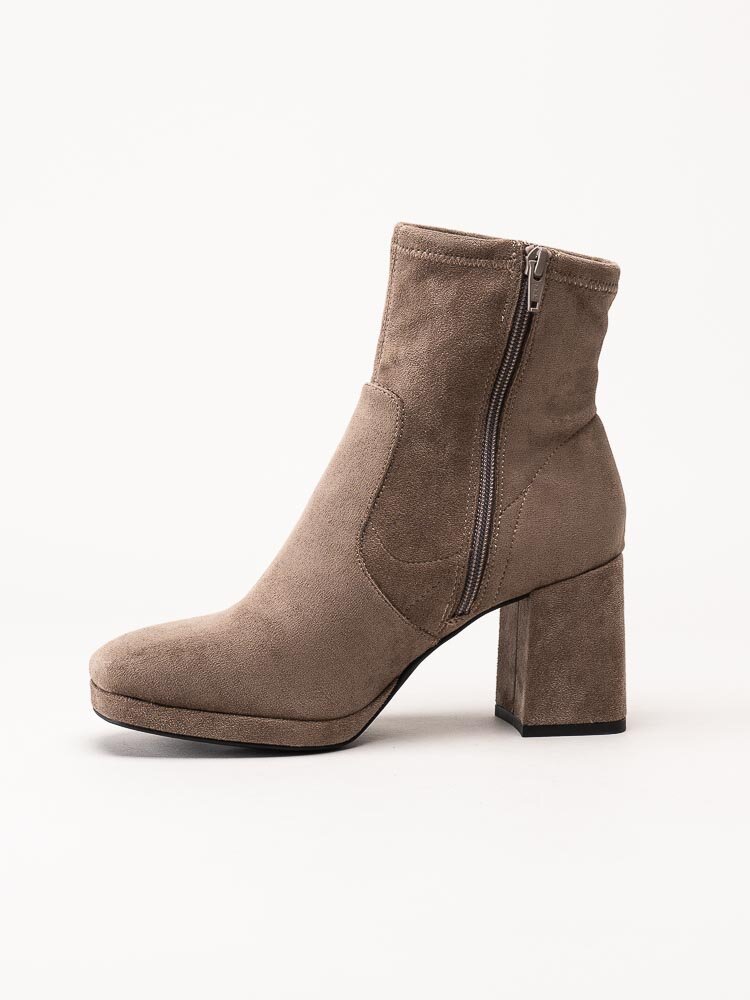 S.Oliver - Beige platåboots i mockaimitation