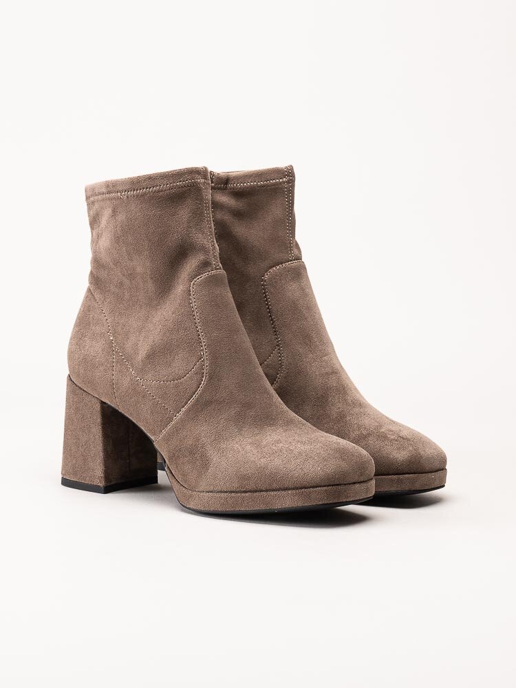 S.Oliver - Beige platåboots i mockaimitation