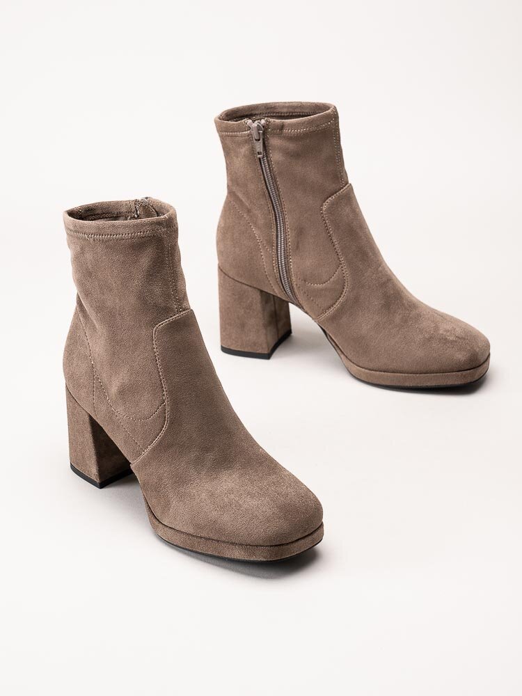 S.Oliver - Beige platåboots i mockaimitation