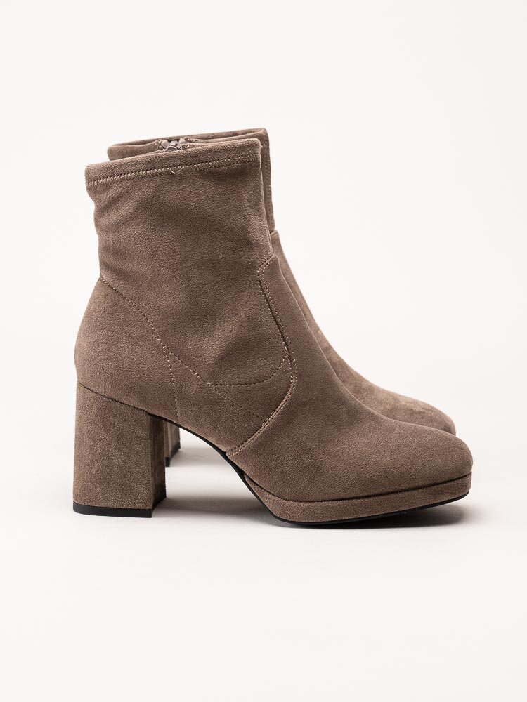 S.Oliver - Beige platåboots i mockaimitation