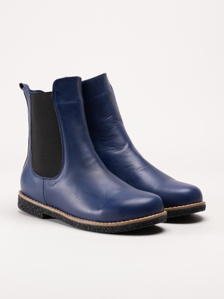 Charlotte of Sweden - Blå chelsea boots i skinn