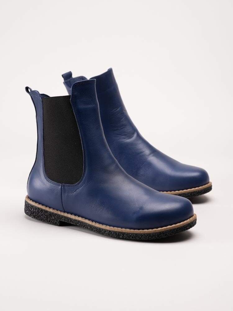 Charlotte of Sweden - Blå chelsea boots i skinn