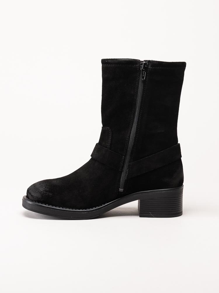 Rosa Negra - Svarta boots i oljad mocka