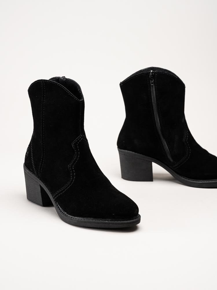 Rieker - Svarta boots i mocka